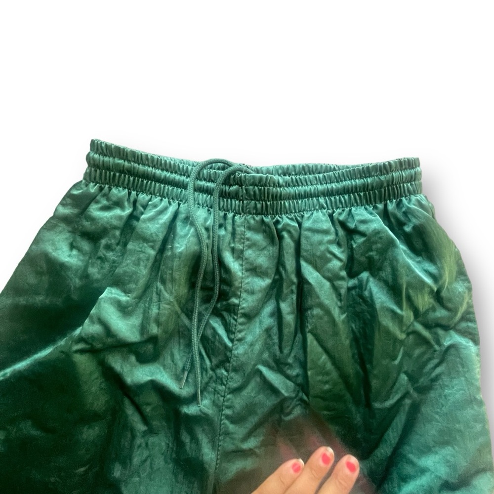 Vintage 90s Emerald Green/Gold Nylon Windbreaker Suit Women's Size Small Sporty - Picture 6 of 16